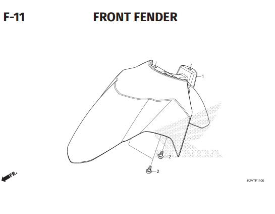 F-11 Front Fender – Honda New Vario 125 dan Vario 125 Street