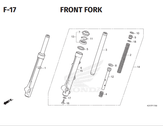 F-17 Front Fork – Honda New Vario 125 dan Vario 125 Street