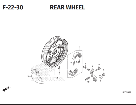 F-22-30 Rear Wheel – Honda New Vario 125 dan Vario 125 Street
