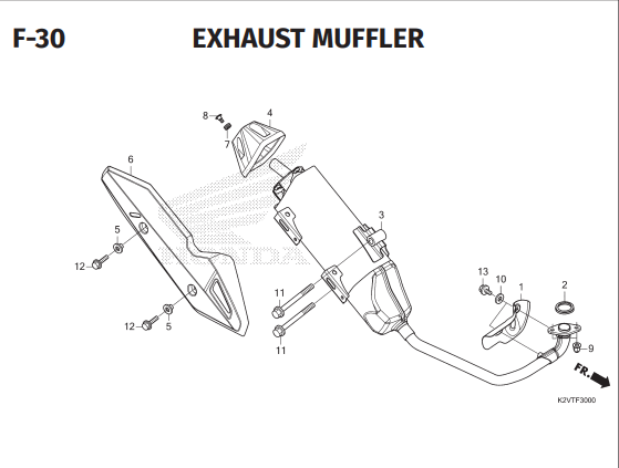 F-30 Exhaust Muffler – Honda New Vario 125 dan Vario 125 Street