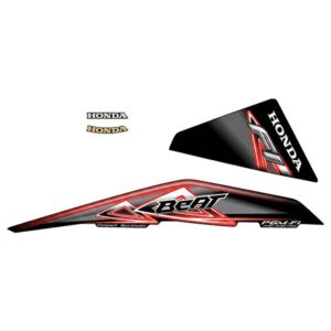 Sticker Body Set Kanan Hitam Merah Honda BeAT FI K25 871X0K25950ZAR-STRIPE-SET-R-BLACK-RED