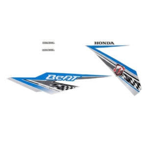 Sticker Body Set Kiri Putih Honda BeAT Sporty eSP K81 871X0K81D00ZAL-STRIPE-SET-STD-L-WHITE