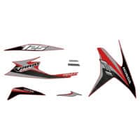 Sticker Body Kanan Merah Honda Vario Techno 125 FI STD
