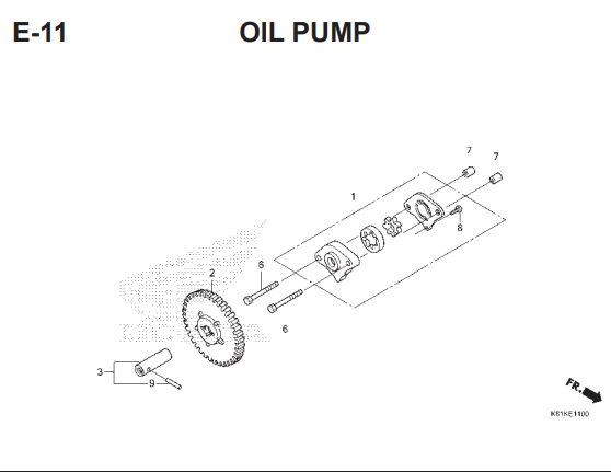 E-11 Oil Pump – Katalog Honda BeAT Street eSP K81