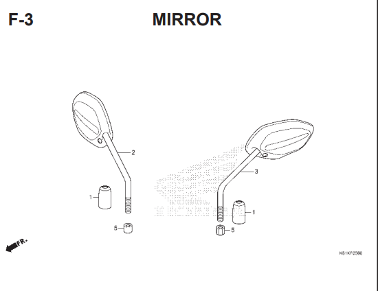 F-3 Morror – Katalog Honda BeAT Street eSP F-3 Morror – Katalog Honda BeAT Street eSP