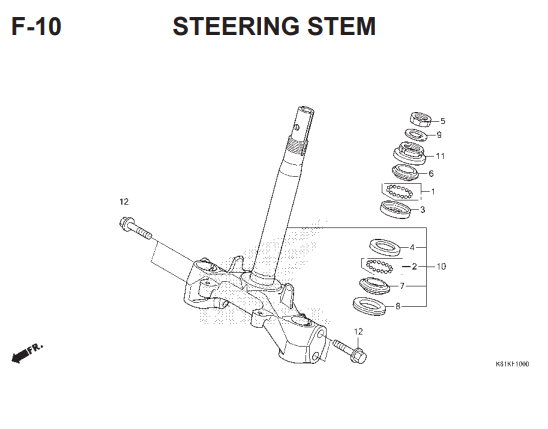 F-10 Steering Stem – Katalog Honda BeAT Street eSP