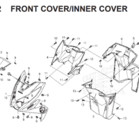 F-12 Front Cover / Inner Cover – Katalog Honda BeAT Street eSP K81