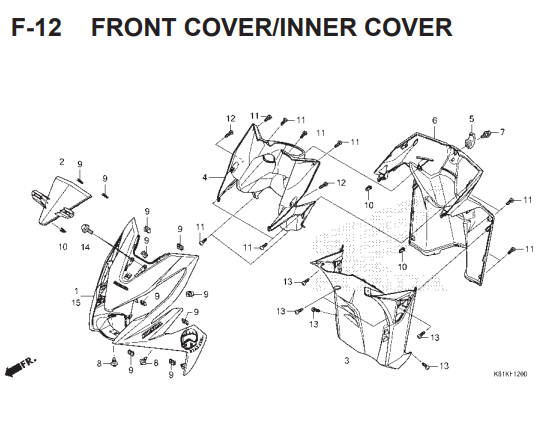 F-12 Front Cover Inner Cover – Katalog Honda BeAT Street eSP