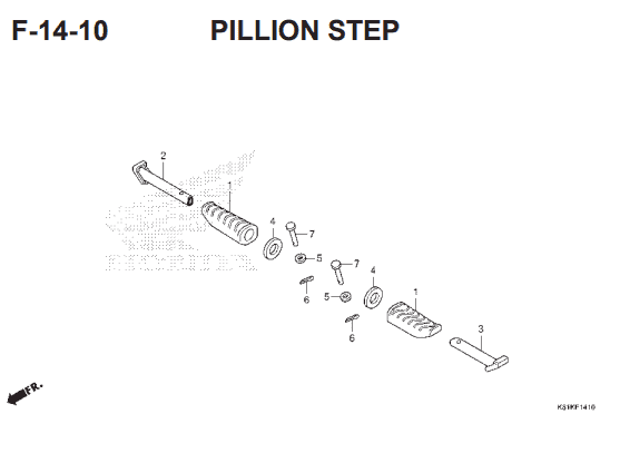 F-14-10 Pillion Step – Katalog Honda BeAT Street eSP