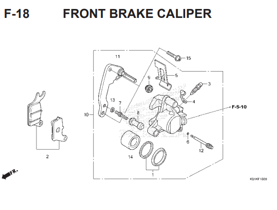 F-18 Front Brake Caliper – Katalog Honda BeAT Street eSP