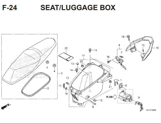 F-24 Seat Luggage Box – Katalog Honda BeAT Street eSP