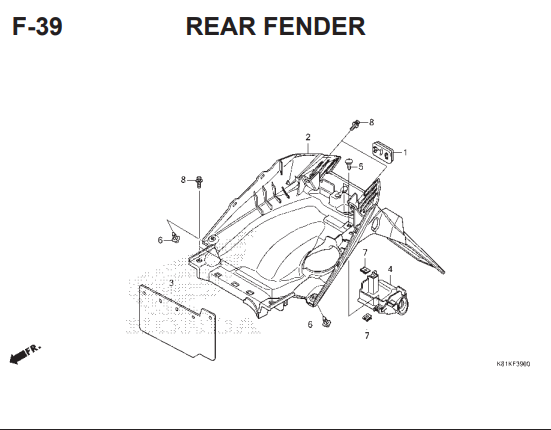 F-39 Rear Fender – Katalog Honda BeAT Street eSP