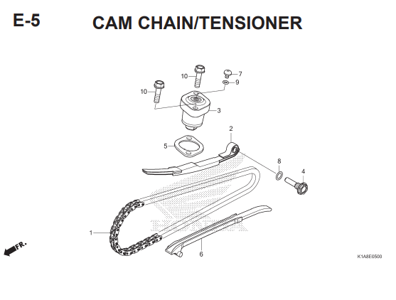 E-5 Cam Chain Tensioner – Honda BeAT Street eSP K1A