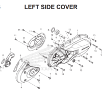 E-13 Left Side Cover – Honda BeAT Street eSP K1A