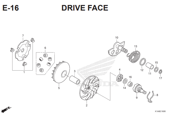 E-16 Drive Face – Honda BeAT Street eSP K1A