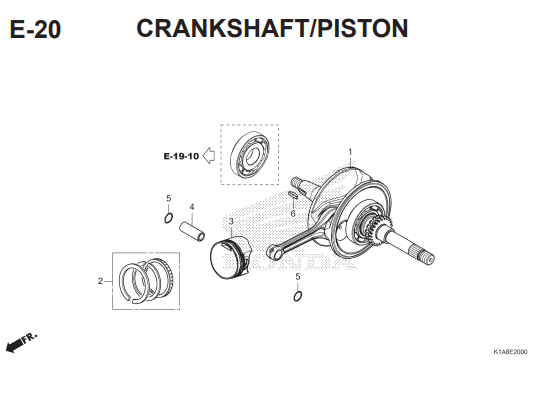 E-20 Crankshaft Piston – Honda BeAT Street eSP K1A