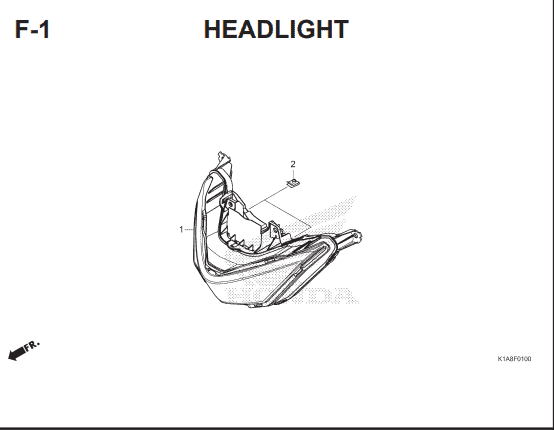 F-1 Headlight – Honda BeAT Street eSP K1A