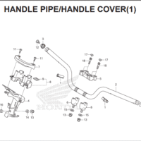 F-9 Handle Pipe Handle Cover – Honda BeAT Street eSP K1A