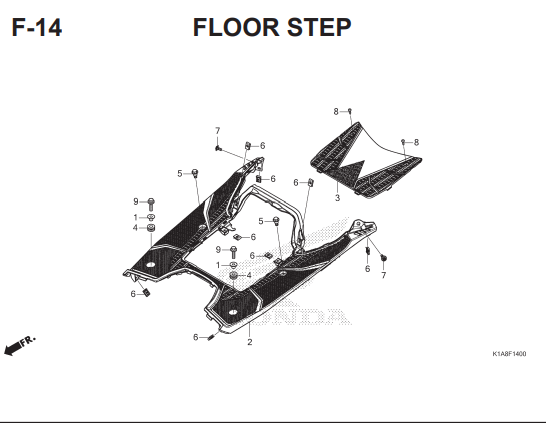 F-14 Floor Step – Honda BeAT Street eSP K1A