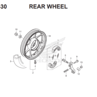 F-22-30 Rear Wheel – Honda BeAT Street eSP K1A