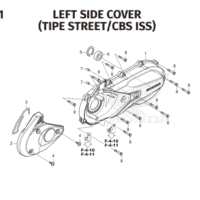 E-13 Left Side Cover – Honda BeAT Street K1AL E-13 Left Side Cover – Honda BeAT Street K1AL