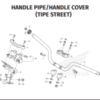 F-9 Handle Pipe Handle Cover – Honda BeAT Street K1AL F-9 Handle Pipe Handle Cover – Honda BeAT Street K1AL