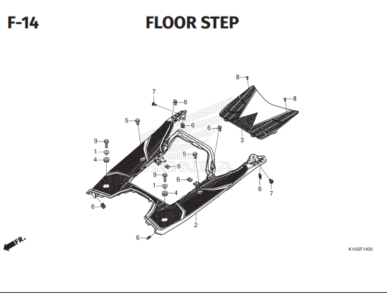F-14 Floor Step – Honda BeAT Street K1AL