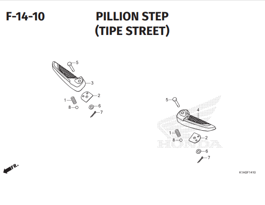 F-14-10 Pillion Step – Honda BeAT Street K1AL