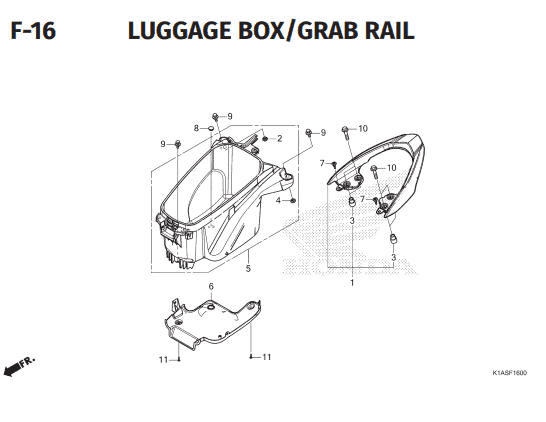 F-16 Luggage Box Grab Rail – Honda BeAT Street K1AL