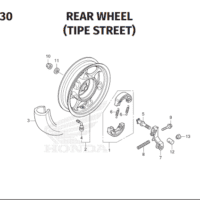F-22-30 Rear Wheel – Honda BeAT Street K1AL