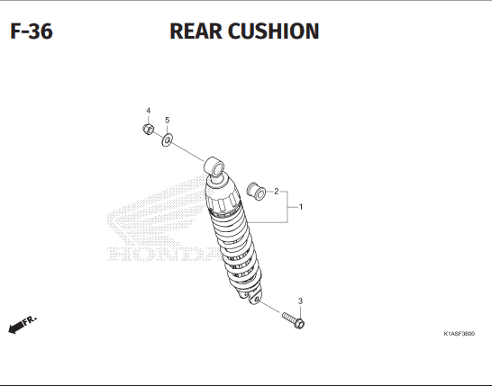 F-36 Rear Cushion – Honda BeAT Street K1AL