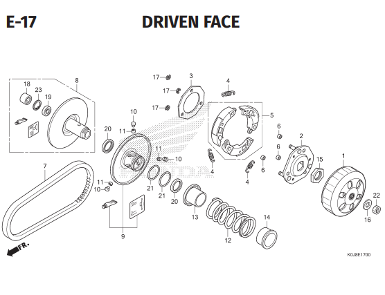 E-17 Driven Face – Katalog Honda Genio K0JN