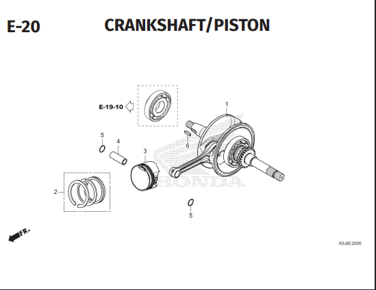 E-20 Crankshaft / Piston – Katalog Honda Genio K0JN