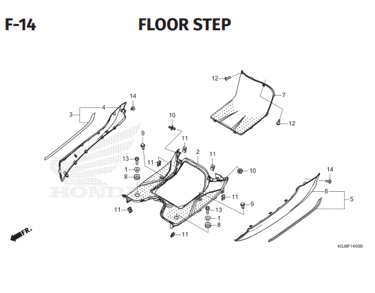 F-14 Floor Step – Katalog Honda Genio K0JN