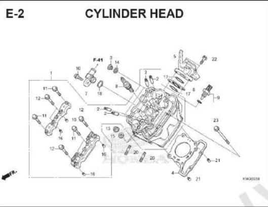 E-2 Cylinder Head – Katalog Honda Supra GTR 150 K56W