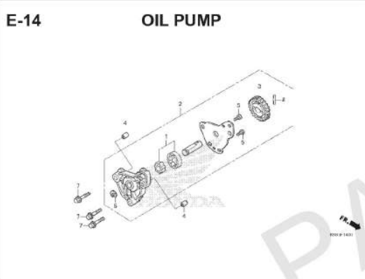 E-14 Oil Pump – Katalog Honda Supra GTR 150 K56W