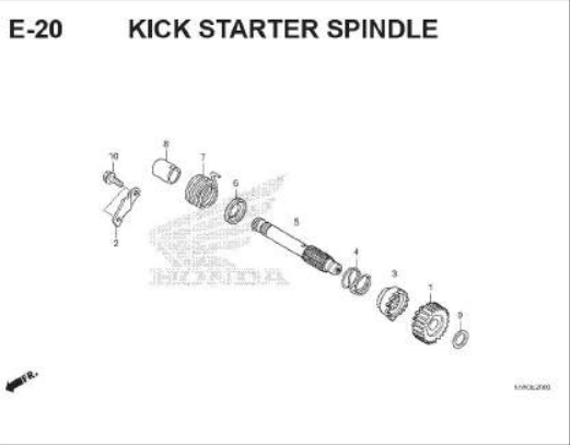 E-20 Kick Starter Spindle – Katalog Honda Supra GTR 150 K56W