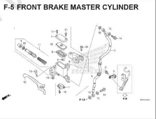 F-5 Front Brake Master Cylinder – Katalog Honda Supra GTR 150 K56W