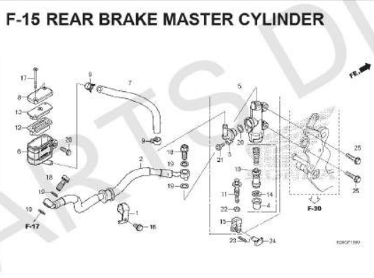 F-15 Rear Brake Master Cylinder – Katalog Honda Supra GTR 150 K56W