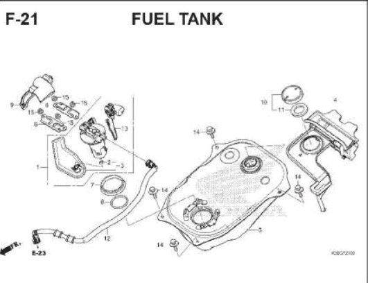 F-21 Fuell Tank – Katalog Honda Supra GTR 150 K56W