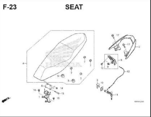 F-23 Seat – Katalog Honda Supra GTR 150 K56W