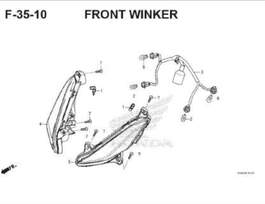 F-35-10 Front Winker – Katalog Honda Supra GTR 150 K56W