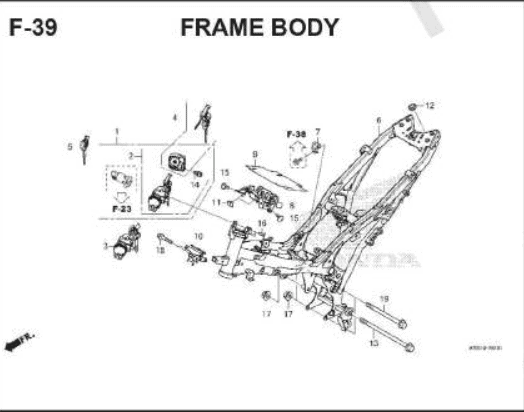 F-39 Fram Body – Katalog Honda Supra GTR 150 K56W