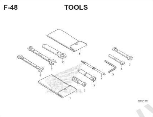 F-48 Tools – Katalog Honda Supra GTR 150 K56W