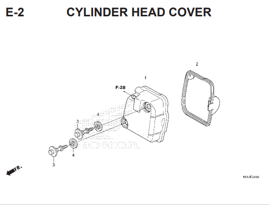 E-2 Cylinder Head Cover – Katalog Honda BeAT POP K61H