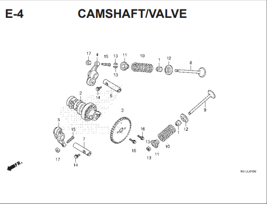 E-4 Camshaft / Valve – Katalog Honda BeAT POP K61H