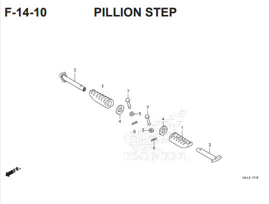 F-14-10 Pillion Step – Katalog Honda BeAT POP K61H