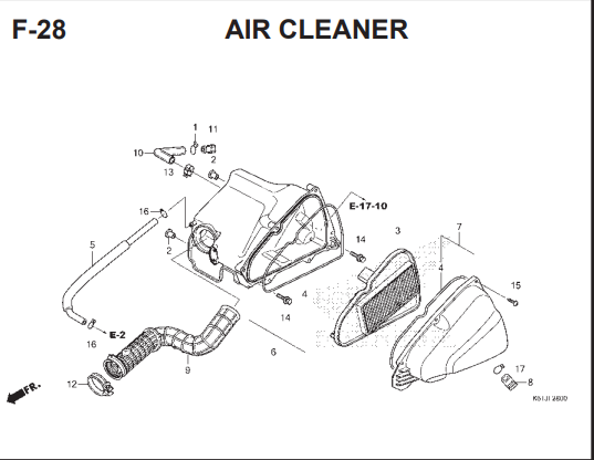 F-28 Air Cleaner – Katalog Honda BeAT POP K61H
