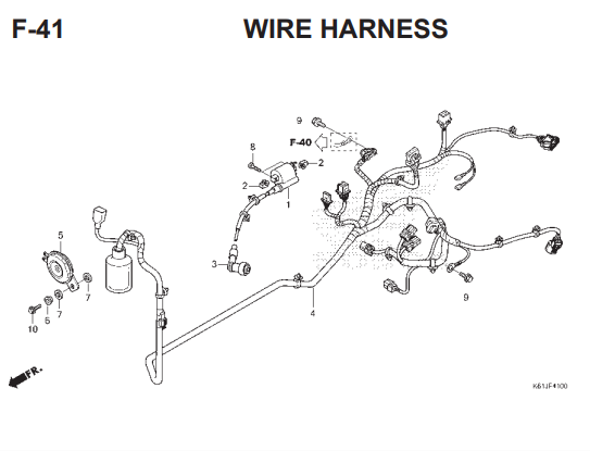 F-41 Wire Harness – Katalog Honda BeAT POP K61H
