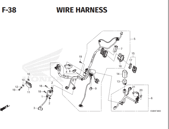 F38-1 Wire Harness – Katalog Honda Revo FI X